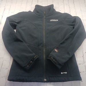 Spyder XTL Ladies Women Full-Zip Jacket Black Polyurethane Material Size 6